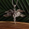 Exquisite Four-Winged Angel Pendant Sexy Goddess Mechanical Female Warrior Necklace Male and Female Couple Hip-Hop Trend Jewelry