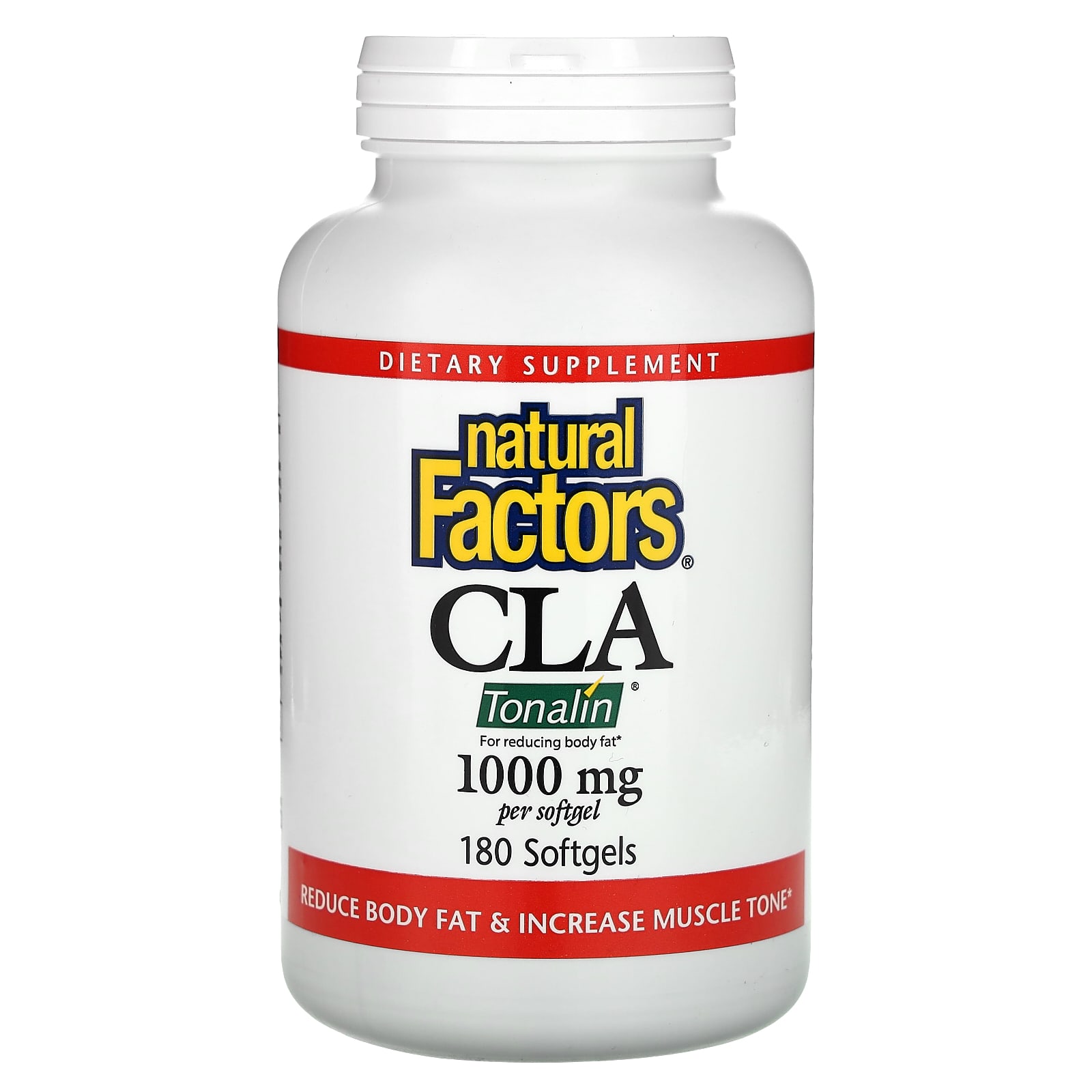 

Natural Factors, CLA, 1,000mg, 180 softgels (500mg per softgel)