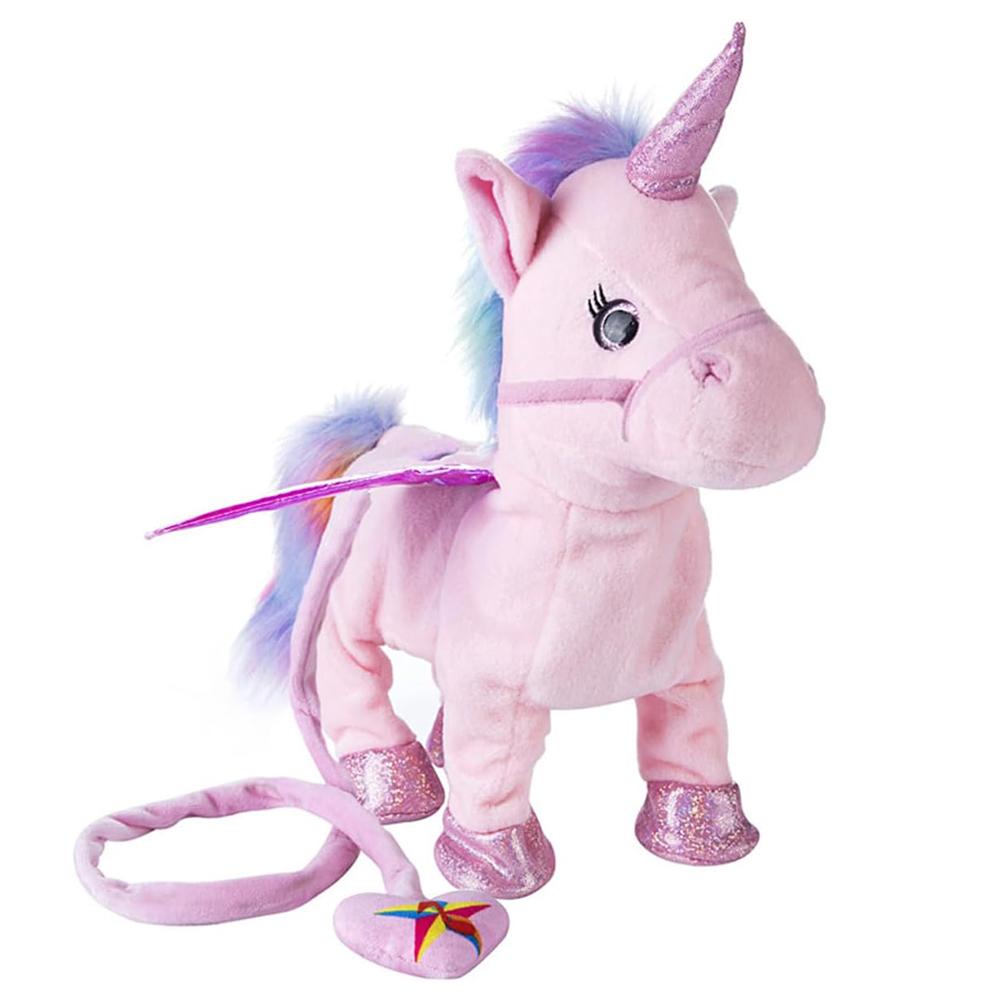 Electric Plush Horse Toy Cute Horse Plushies Creative Music Little Horse Toy Battery Operated PP Cotton for Birthday Gifts