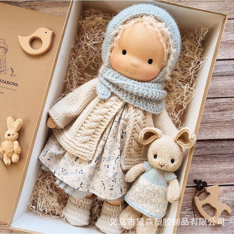 Cotton Body Waldorf Doll Doll Artist Handmade Mini Dress-up Doll DIY Waldorf Doll