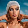 Crystal Rhinestone Bandana Turban Fishnet Headscarf Elegant Aurora Borealis Hair Band  Unisex