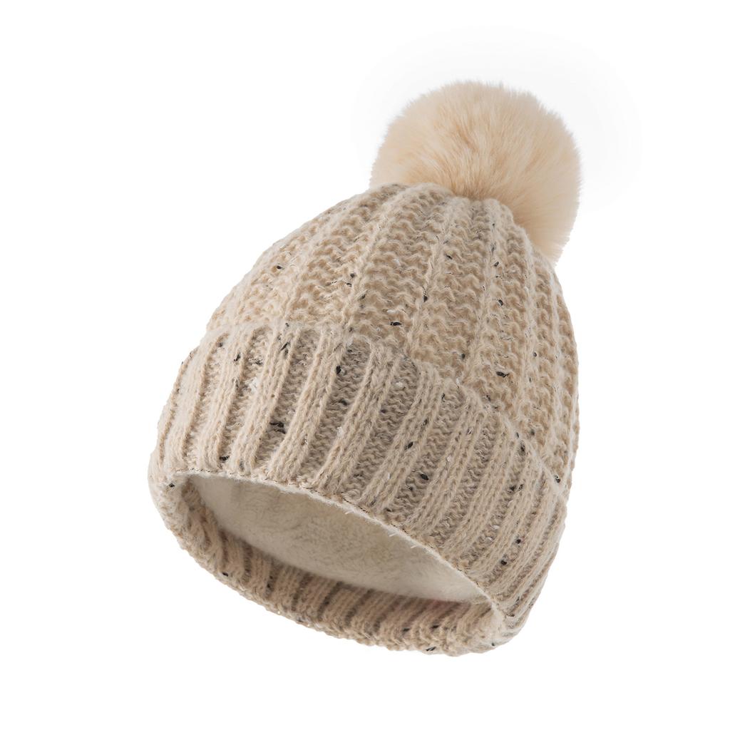 Winter Knitted Beanie Women's Thick Warm Beanie Skull Cap Women's Knitted Letter Hat Beanie Outdoor Riding Suit