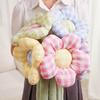 90cm Grid Flower Curtain Buckle Strap Stuffed Plush Curtain Hook Spring Flowers Plush Filled Rope Home Bedroom Decor