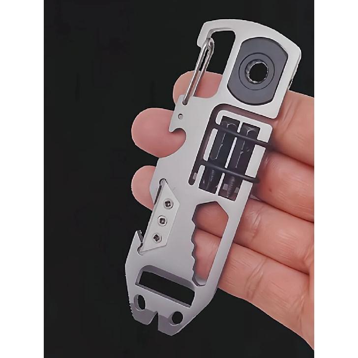 Șurubelniță cu clichet 10 în 1 Multifuncțională Bară de pârghie Mini EDC Multiunealtă Cheie Allen Deschizător de sticle Unelte de reparație biciclete pentru exterior