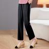 Pastel Mid-Age Women's Loose Fit Elastic Waist Casual Pants