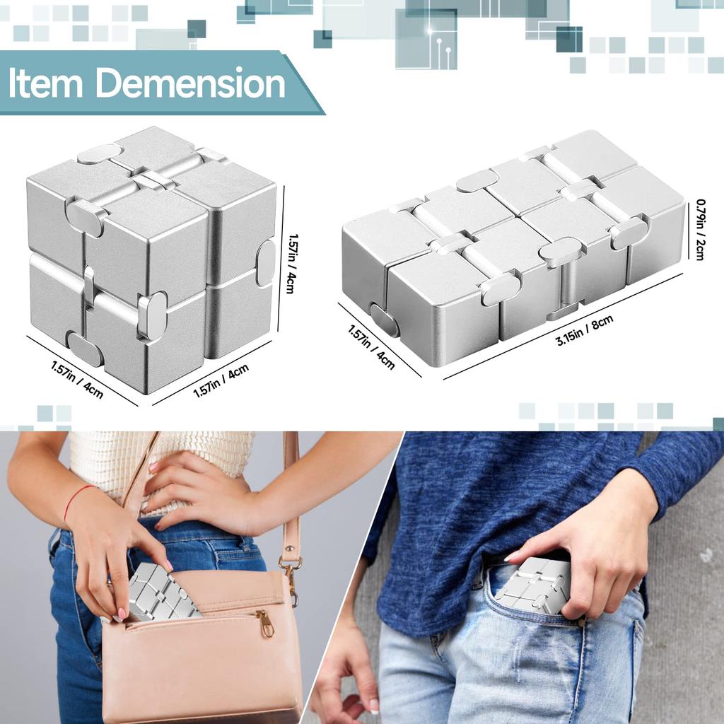 Magic Cube Stressavlastningsleksak Infinity Cube Bärbara pedagogiska leksaker Dekomprimerar Avslappningsleksaker för barn Vuxna Födelsedagspresent