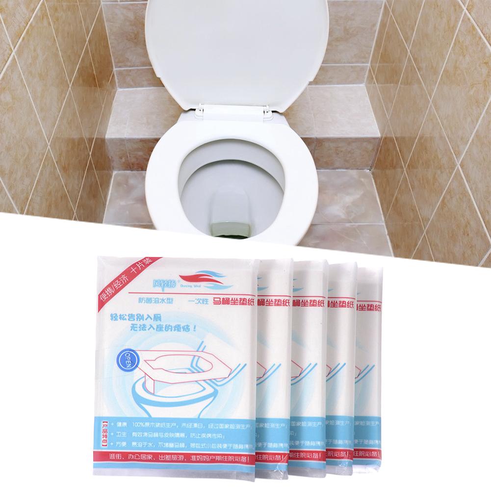 Outdoor Travel Disposable Toilet Seat Cover Mat 10pcs Bathroom Toilet Paper Pad