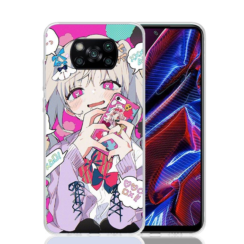 Cute Anime Girl INS Case Phone Cover for Xiaomi Redmi Note 10 9 9S 8 8T 7 5 Pro Mi 12T 11T 10T 9T 12 11 Lite A3 A2 Trend Fundas