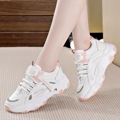 Leather Sneakers 22 Autumn Models New Platform Student Casual Shoes Running Shoes Trendy Flat Bottom
