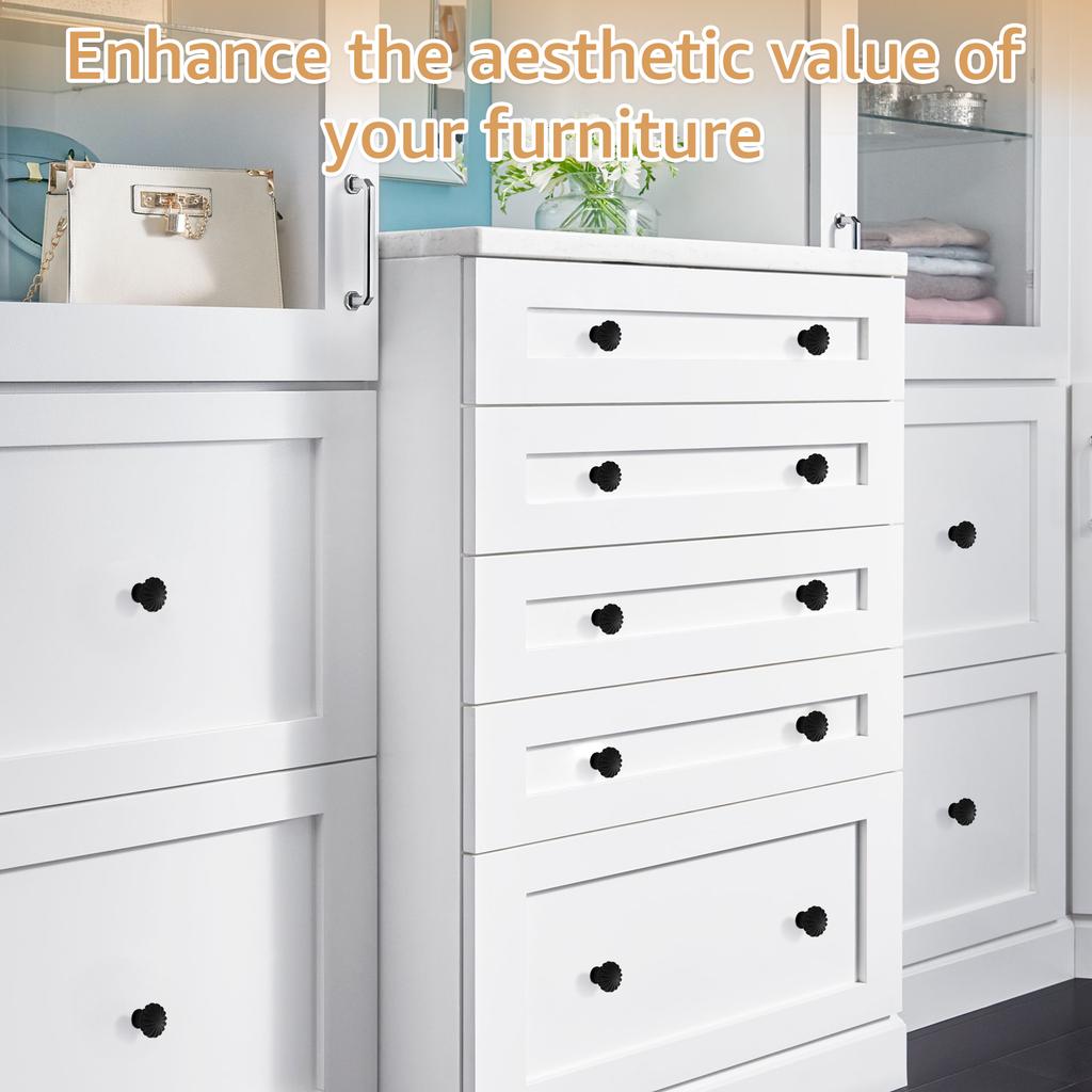 12Pcs Aluminum Alloy Pumpkin Shape Closet Knob for Wardrobe Dresser Single Hole Cabinet Door Knob With Screw for Bedroom Living