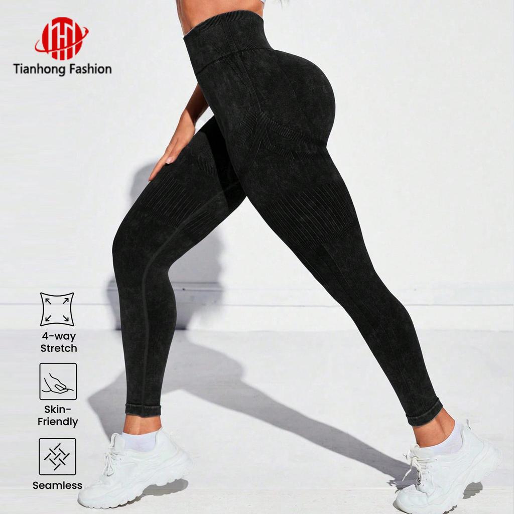 Ultra High Waist Sanded Yoga Leggings with Line-Free Design for Women's Fitness & Running