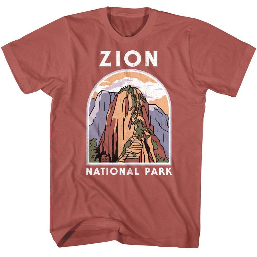 Zion Angel Landing Men T Shirt National Park Utah Red Rock Country M