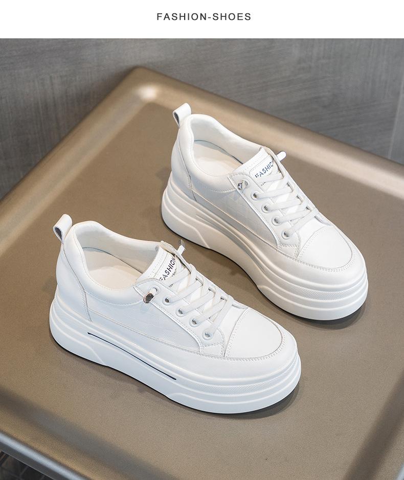Small inner height increase thick-soled wedge heel 2025 summer new casual women's net shoes breathable and comfortable muffin white shoes