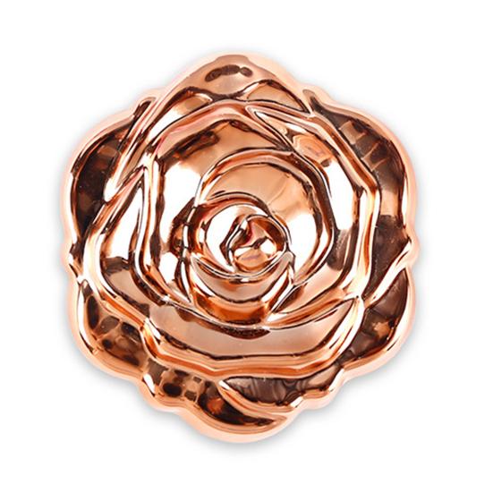 Elektroplettering Rose Dobbeltsidig Speil Bærbar Reise Mini Sammenleggbart Sminkespeil Kvinner Jenter Vintage Lommeformat Håndholdt Toalettspeil