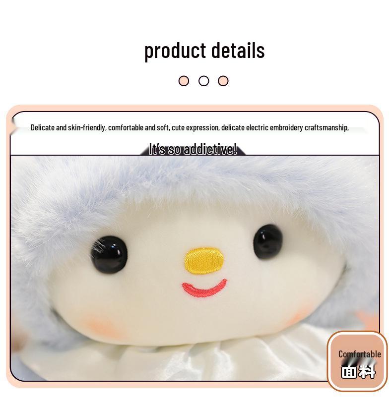 Blumenkleid Kleines Lamm Plüschkissen - Gute Nacht Serie Schaf Puppe Stofftier