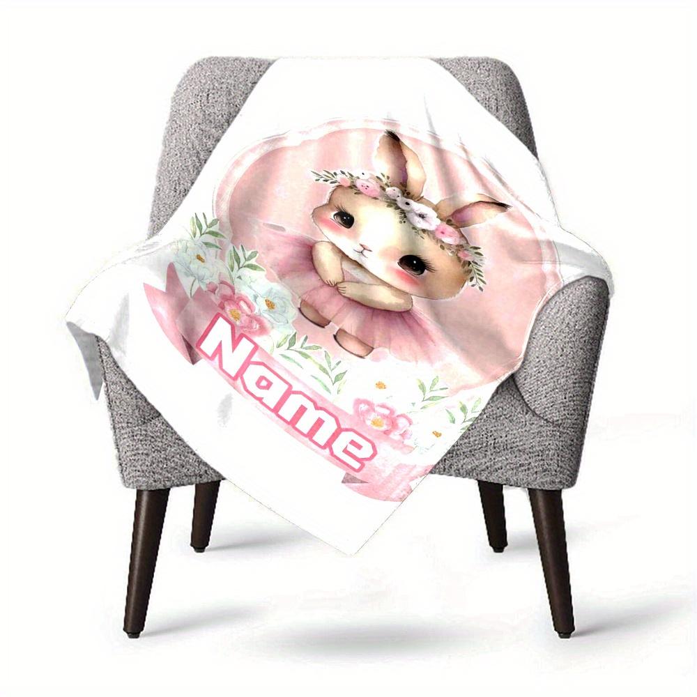 Bunny With Flower Crown Home Blankets Comfortable Soft Lightweight Allseason Multipurpose Blanket For Picnics Sofas Offices Beds Living Rooms Perfect