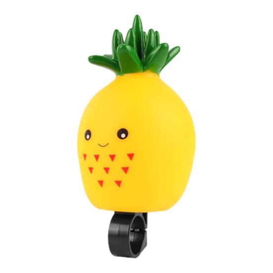 Cartoon Bike Bell Cute Squeeze Bicycle Horn Loud Clear Easy Installation On 0.87" Handlebars Bicycle Bell Lightweight Plastic Silicone Stretchable