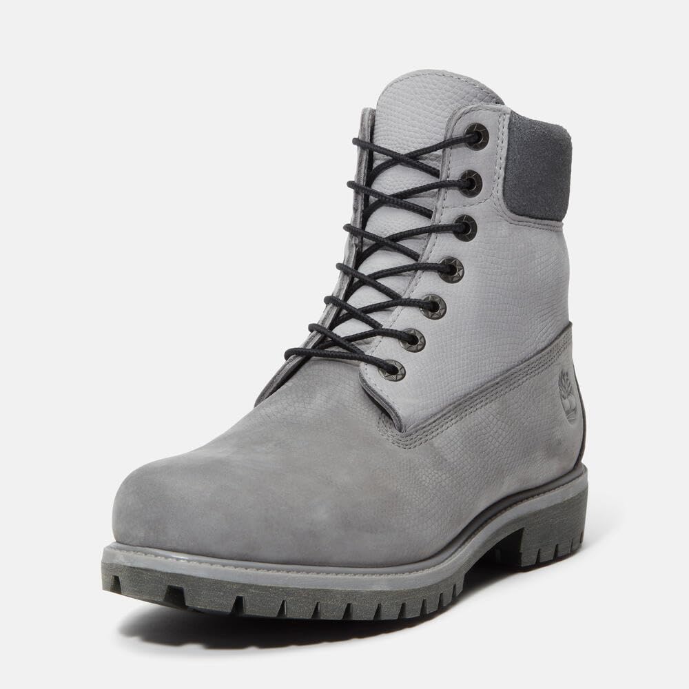 Timberland Premium Waterproof Medium Grey Size Size Men's 6-inch Boots, Nubuck, 9.5 (TB0A6G1REL81), 27.5cm (9.5cm)