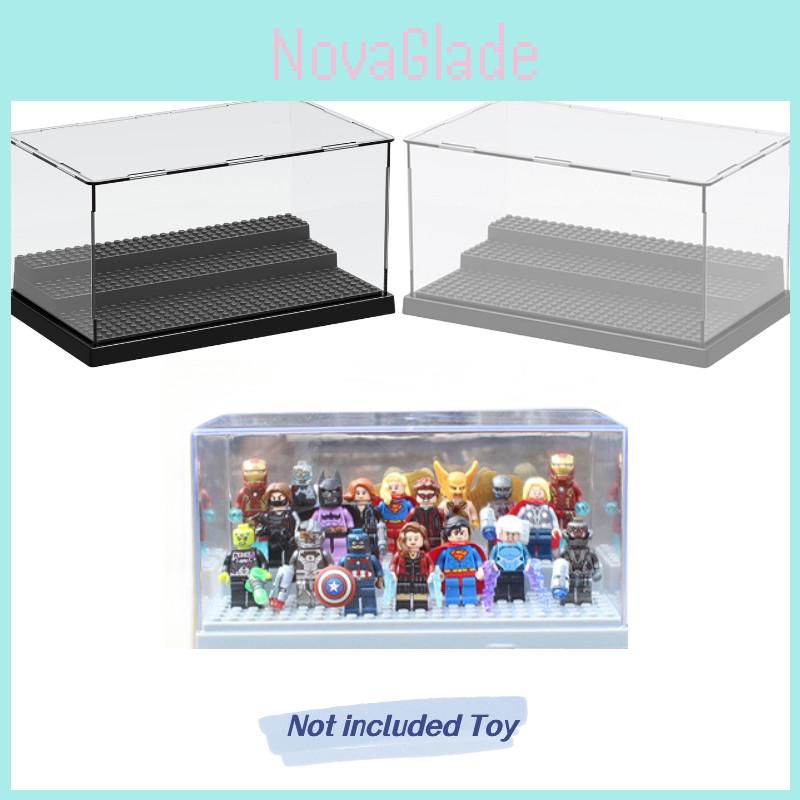 Multicolor Base With Transparent Panel Diy Building Block Display And Storage Box