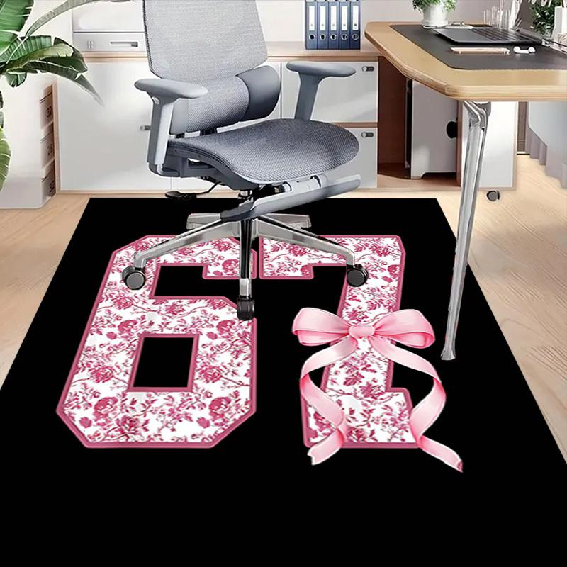 1PC Floral Pattern Ribbon Anti-slip carpet, suitable for Office, bedroomand playrooms. It can also be used as a sofa footrest cover-W21