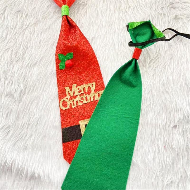 Festive Pre-tied Necktie Nonwoven Fabric Easy Wear Holiday Costume Accessory For Adults Kids