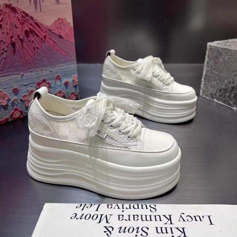 Thick-soled Heightening Little White Shoes Women's New Spring and Summer Women's Shoes Muffin Fashion Versatile Casual Sports Board Shoes