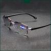 2-piece Frameless Bifocal Reading Glasses PC Lens and Frame Bifocal+1.0 To+4.0- Stylish and Comfortable Rectangular
