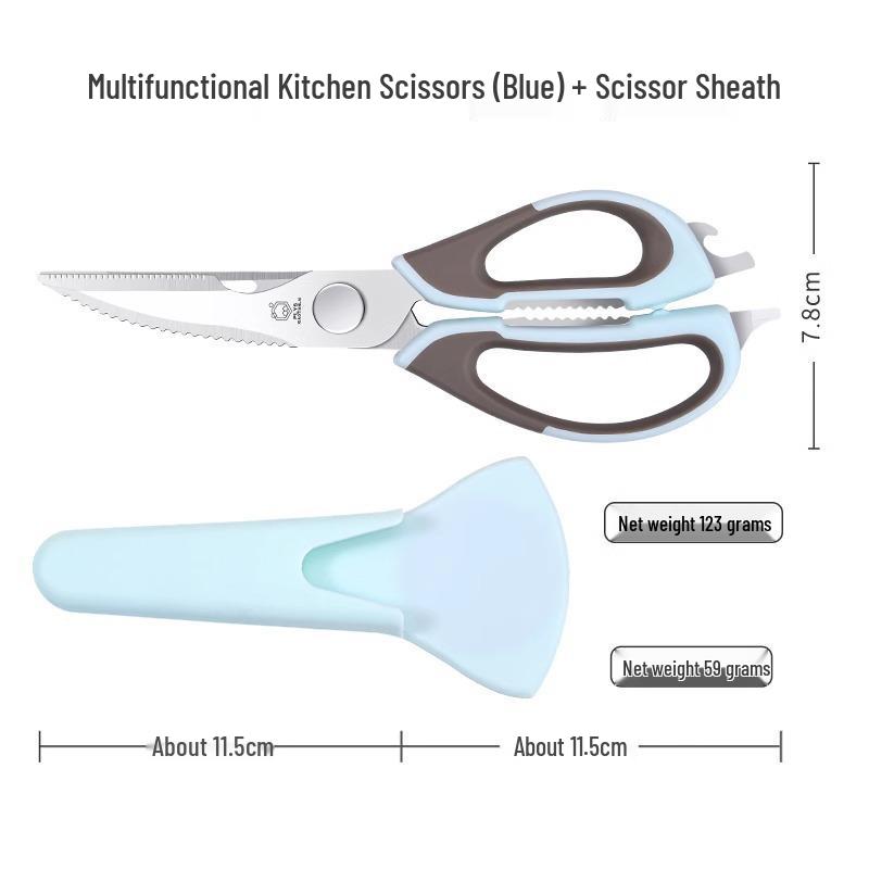 Multi-Functional Detachable Stainless Steel Kitchen Scissors for Cutting Bones & Fish