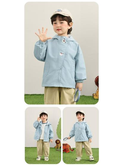 Kaka Panda Children's Waterproof Spring Jacket - Boys & Girls Toddler Outdoor Top