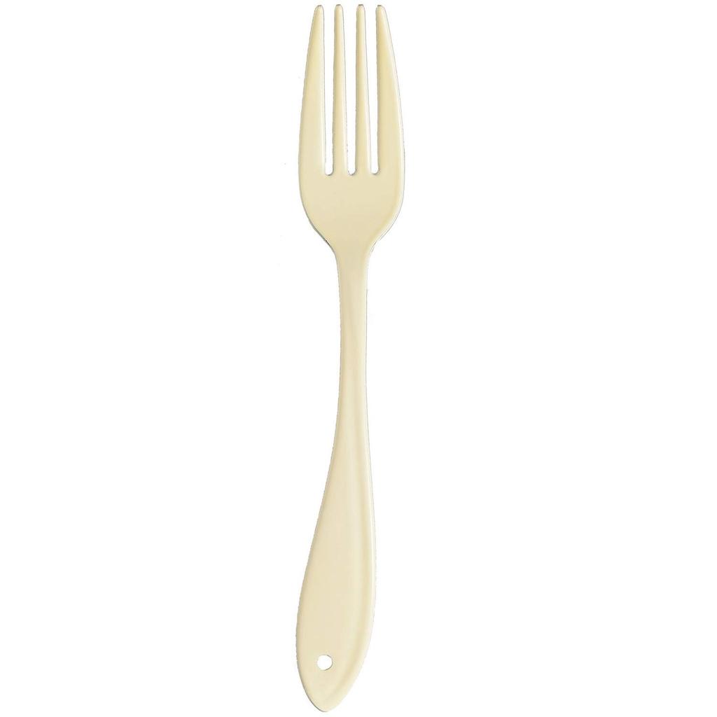 Nagao Enamel Dinner Cutlery Set Made in Japan Tsubame-Sanjo (4 pieces), Ivory,