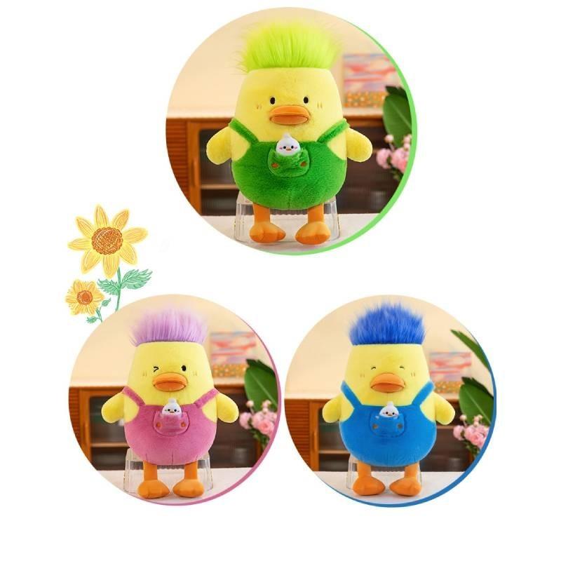 Genuine Duck Plush Toy Pillow With Baby Carrier Adorable Stuffed Duck Doll For Girls Wholesale Gifts