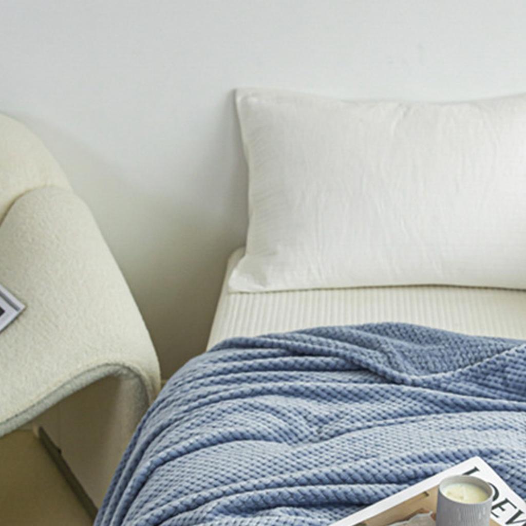 Kühlende Decke Milchfleece Gitter Jacquard Decke Sommer Kalt Einzelne Nickerchen Decke für Sofa Bett