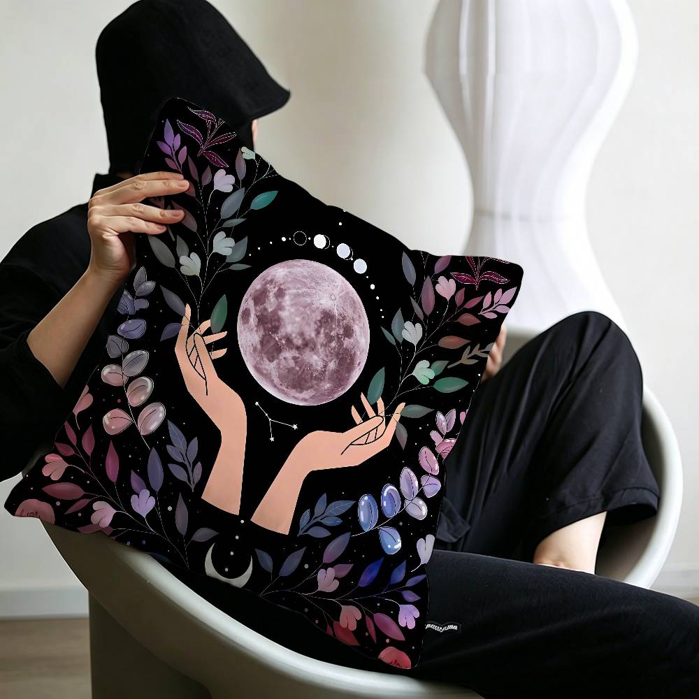 Magic Psychedelic Moon Print Pattern pillow cover sofa cushion cover home room decoration children gift