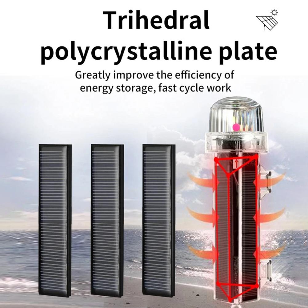 Lumière de signalisation océanique solaire Lumière de signalisation de navigation Étanche Flash LED Lumière d'avertissement nocturne Accessoires pour yacht et bateau de pêche
