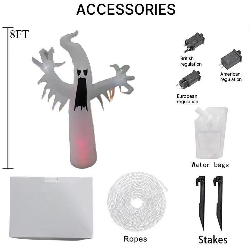 Halloween Inflatable Toys Terror Decorations Courtyard Prop Built-in LED Lights Inflatable Model Outdoor Ornament Garden Decor