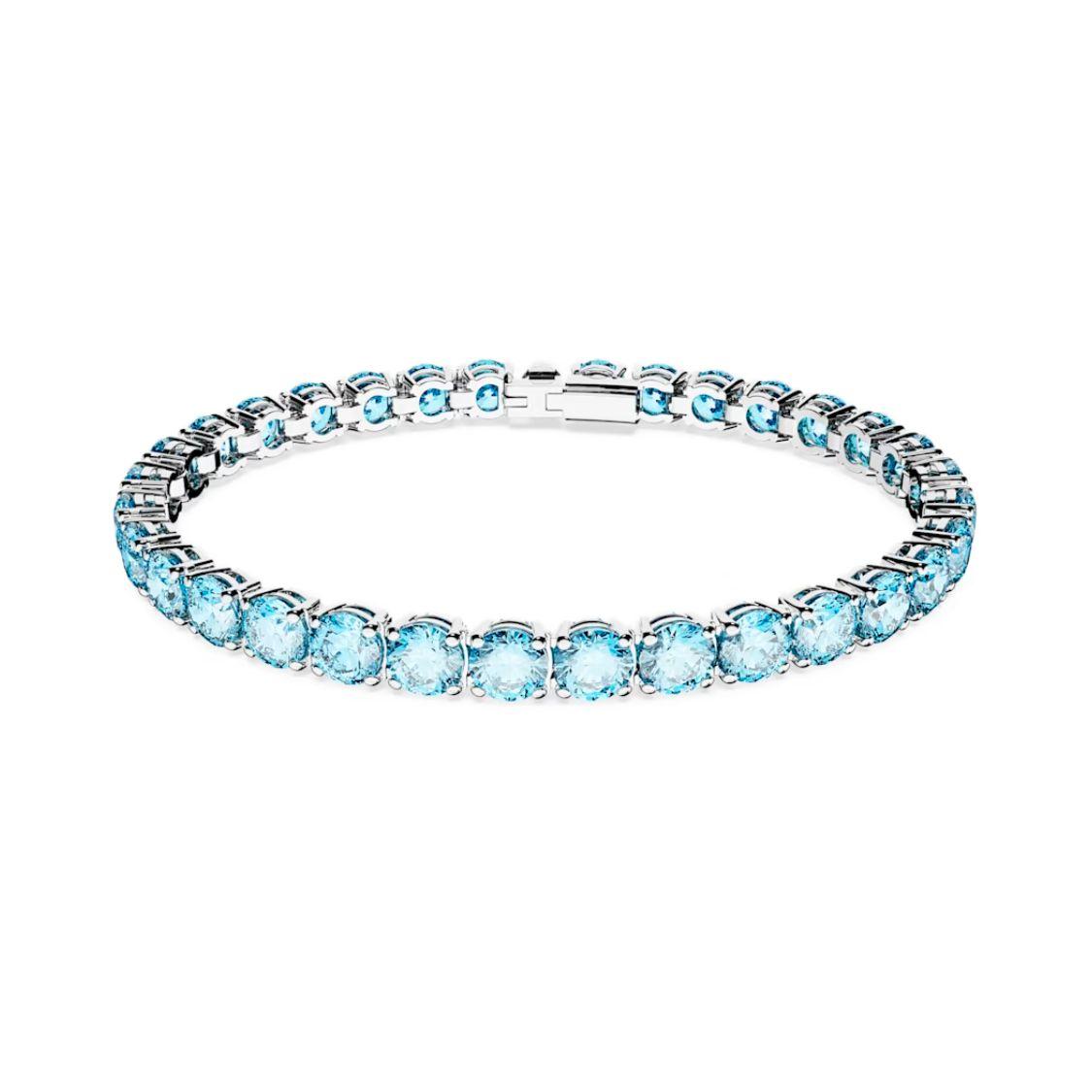

Swarovski Matrix Tennis Collection Square Zirconia Crystal Bracelet Women bracelet Blue 5648927 Box (Random Color)