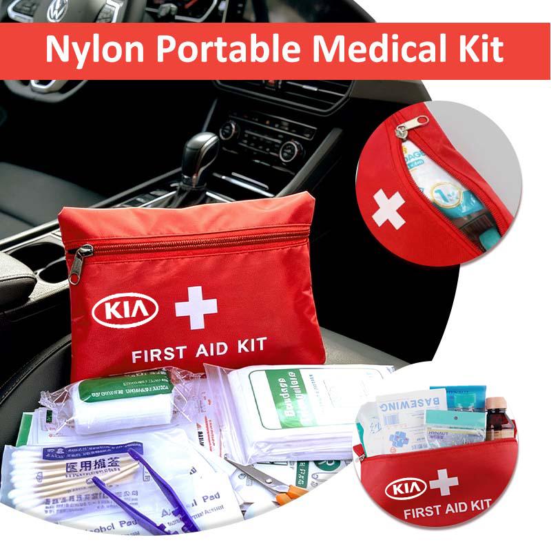Car Emergency First Aid Pouch Portable Travel Medical Storage Bag For KIA Ceed Sportage Rio K5 K2 Optima Cerato Proceed Venga NI5