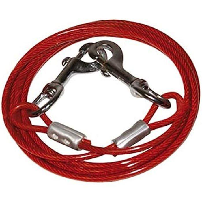 Accessoire pour animaux - GLORIA - Towpath Amarrage - 3 mètres - Mousqueton double - Sécurisé pour chien