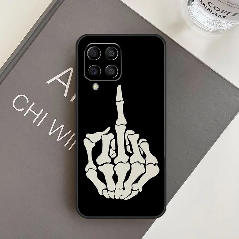 Skelett Mittelfinger Hülle Für Samsung Galaxy M32 M52 M12 M13 M23 M33 M53 M14 M34 M54 M20 M30s M31s M31 M51 Abdeckung
