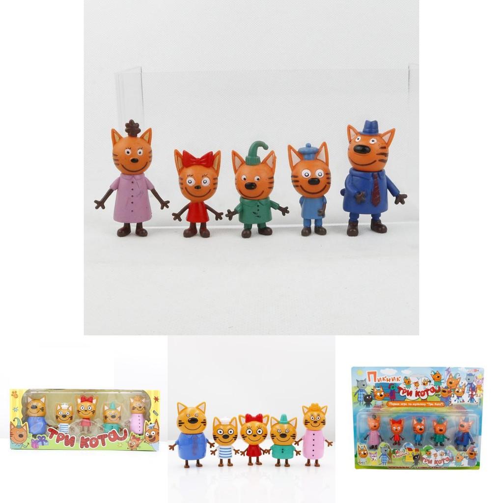 Premium Quality Russian Anime Three Kittens Happy Cats Action Figure Mini Toy Dolls