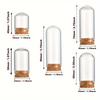 24 Pack Glass Cloche Dome Wedding Decorations Glass Bottles with Cork Stoppers Decoration Message Glass Bottle Vial Cork Candy