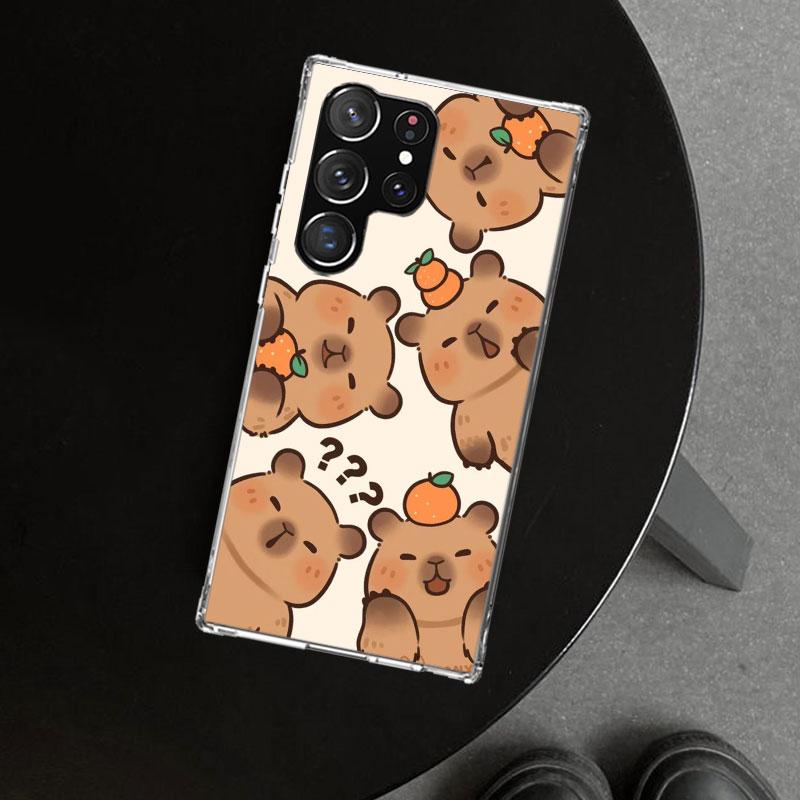 Bunny Capybara Cartoon Animal Phone Case Cover for Samsung Galaxy S26 S25 Edge S24 S23 Ultra S22 Plus S21 FE S20 + Art Customize