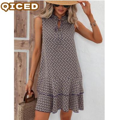 Women's Fashion Summer Spring Sleeveless V-Neck Casual Dresses