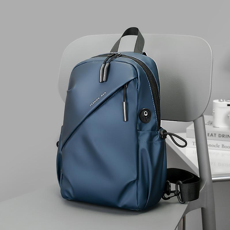 

Вместительная, простая и универсальная сумка кроссбоди для мужчин, легкий однолямочный рюкзак для мужчин, многофункциональная портативная нагрудная сумка синий