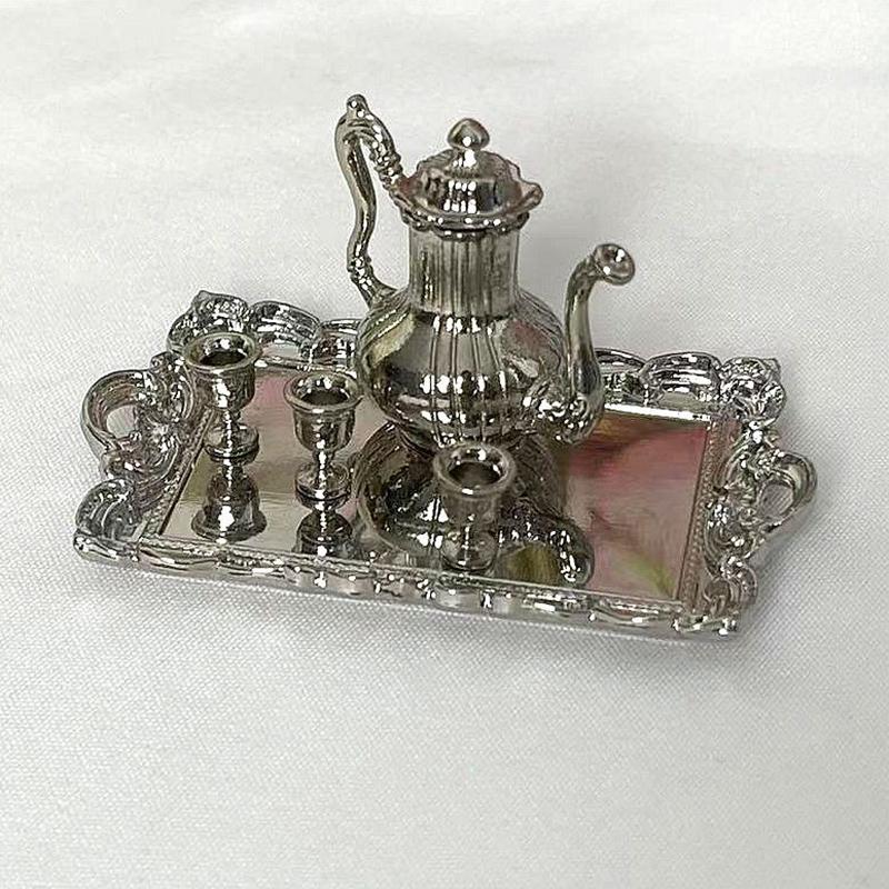 1 Set Diy Accessories Dollhouse Miniature Tableware Porcelain Simulation Mini Retro Tea Cup Set Playhouse Toys