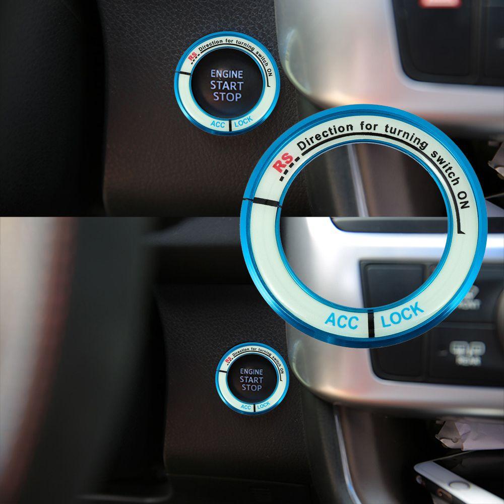 Fashion Alloy Decoration Stickers Car Ignition Switch Cover Luminous Auto For TOYOTA COROLLA LEVIN