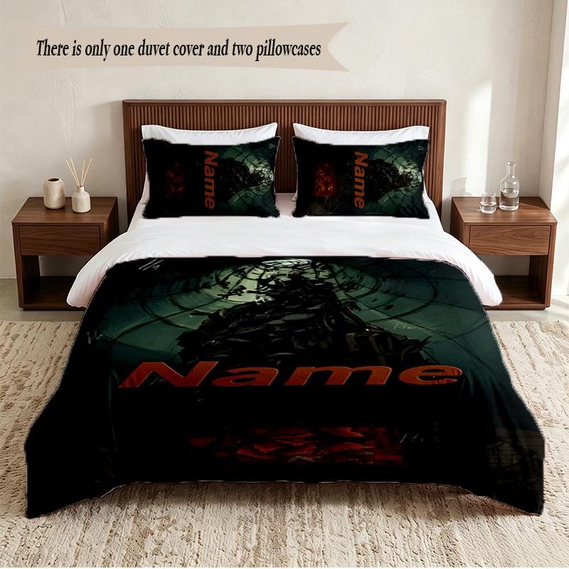 it Personalized Custom Name 3‑Piece Bedding Set Soft Duvet Cover Set For Bedroom Home Decor