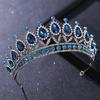 Full Crystal Rhinestones Crown Wedding Bride Tiara Glittering Headdress For Bride Bridesmaid Princess Costume Hair Accessories