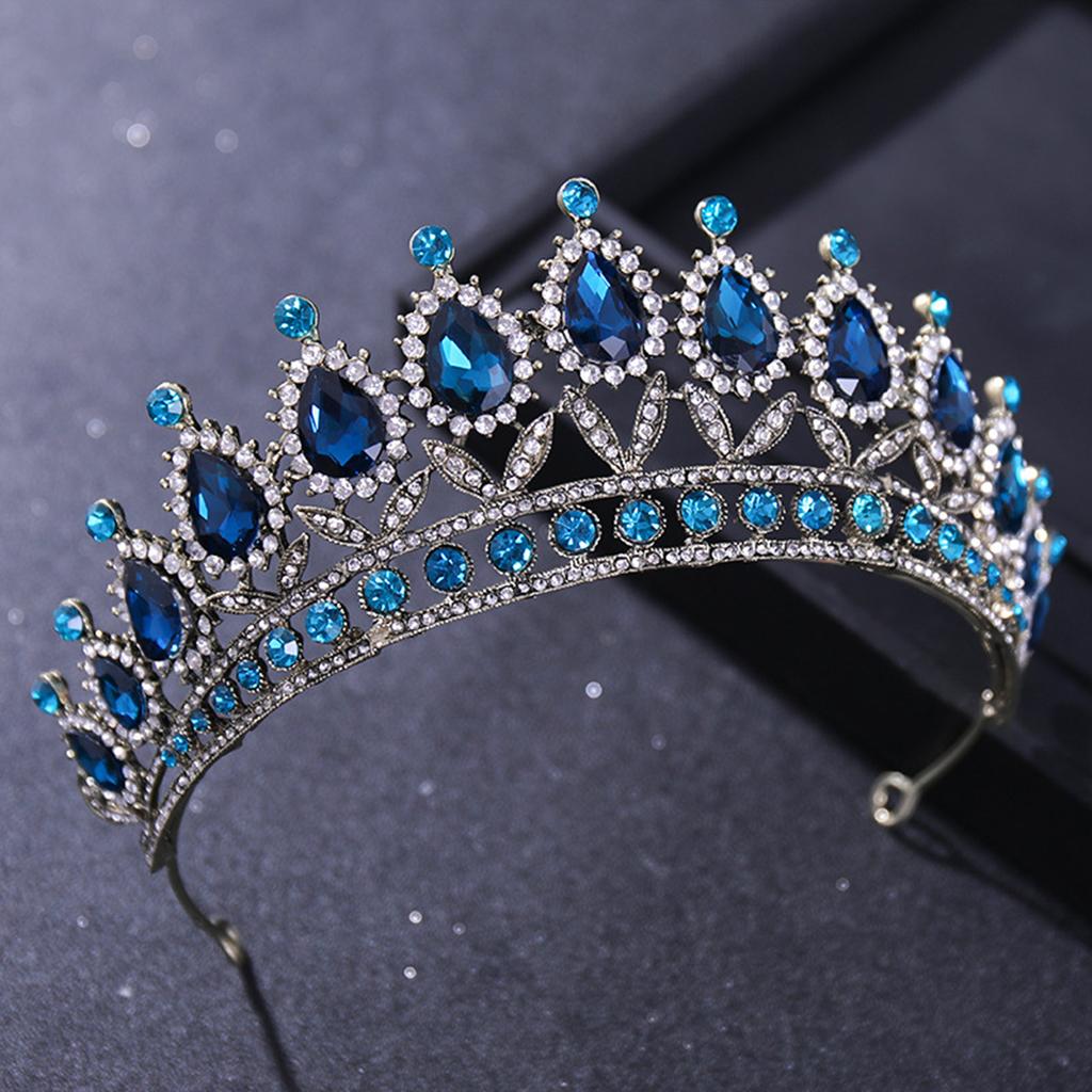 Full Crystal Rhinestones Crown Wedding Bride Tiara Glittering Headdress For Bride Bridesmaid Princess Costume Hair Accessories