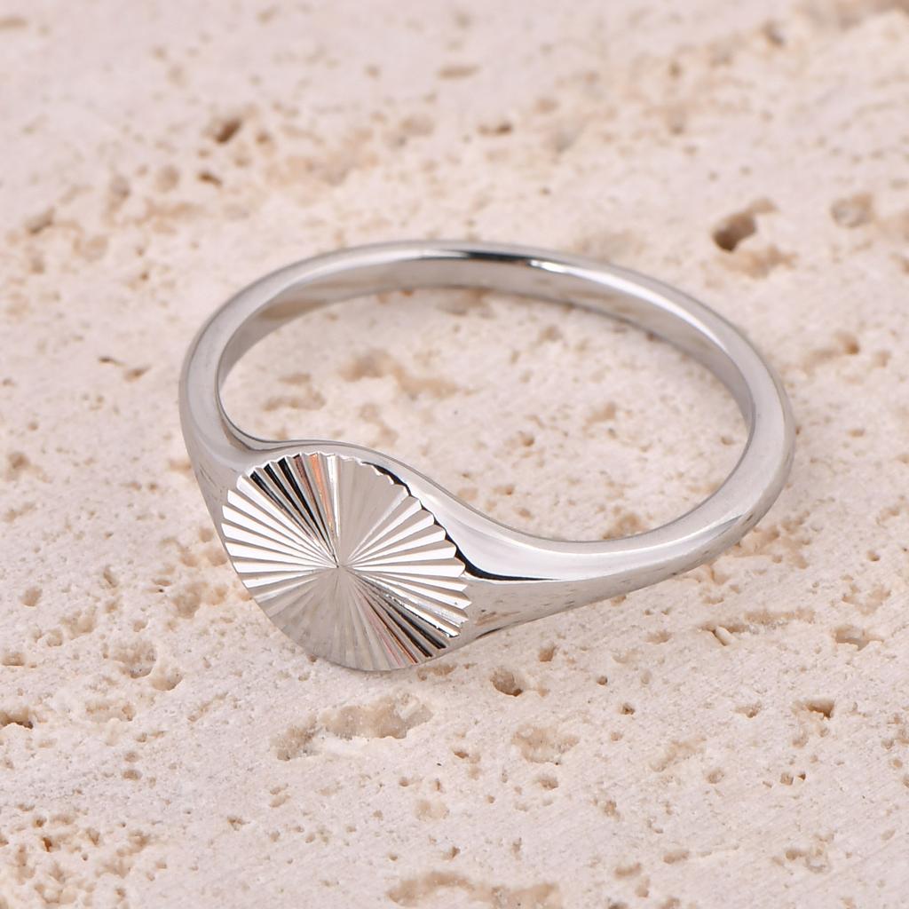 INS Sunburst Stacking Ring for Women – 18K Gold Plated Minimalist Fashion Jewelry Gift